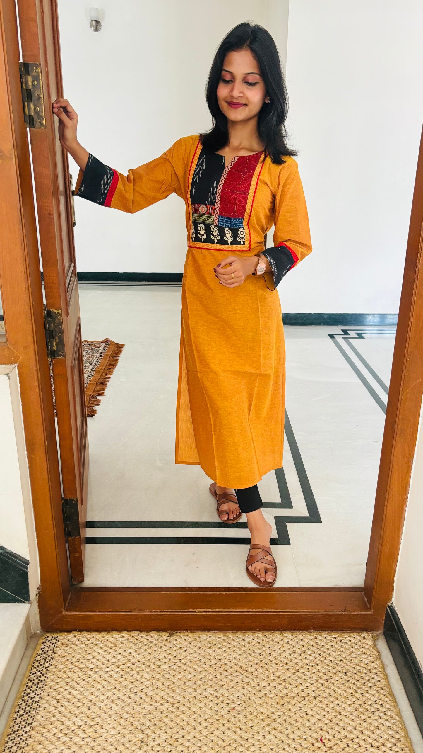 LB0172-II,LB0173-II,LB0174-II Yellow Coloured Kurtha