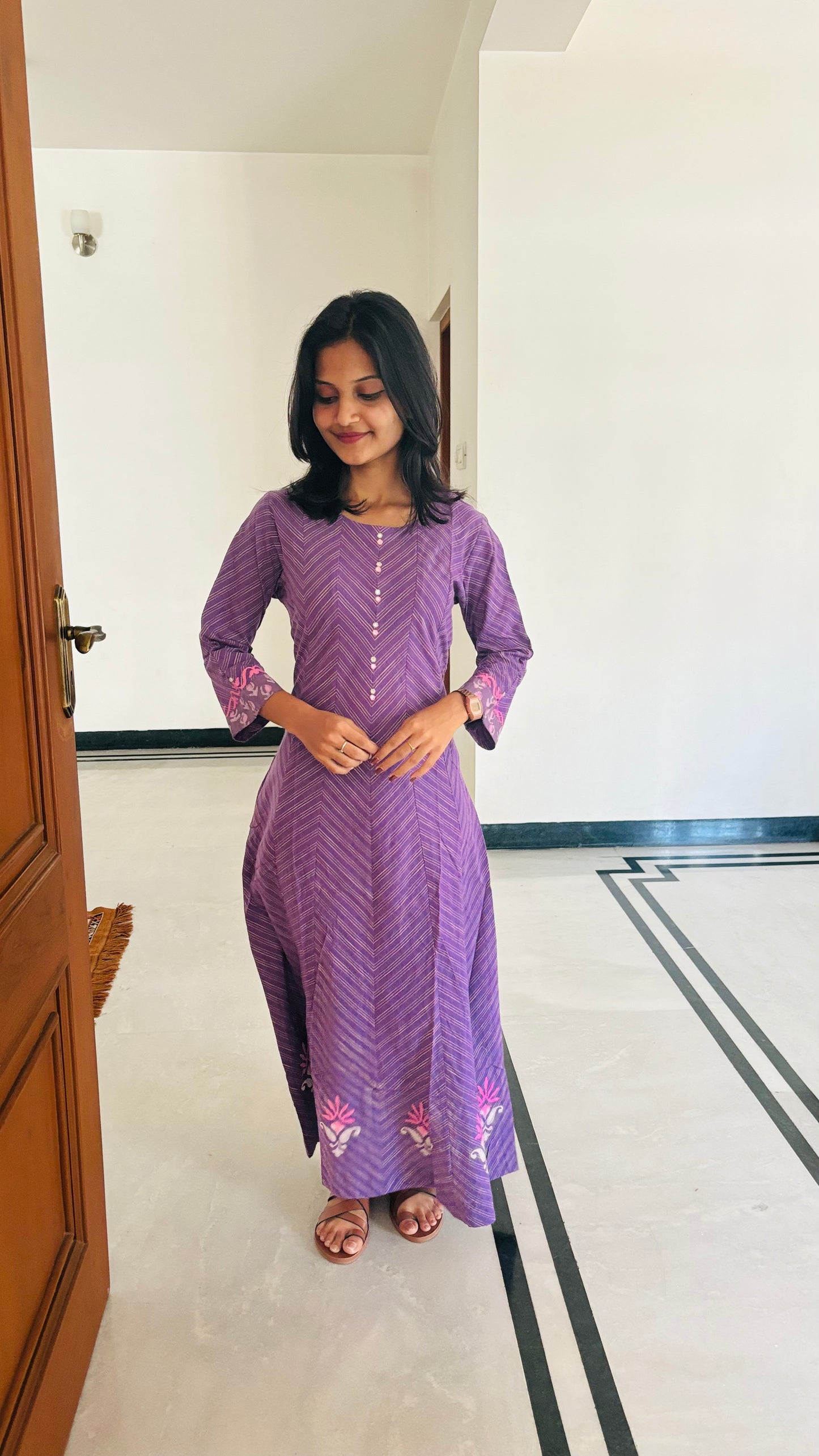 LB0196-II,LB0197-II,LB0198-II Purple Coloured Kurtha