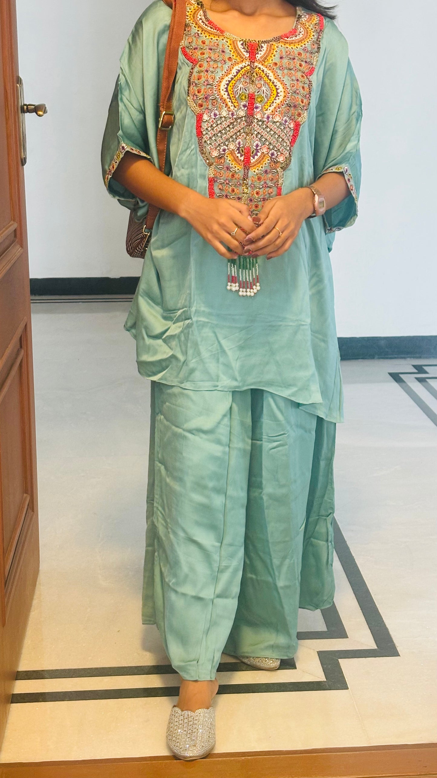 LB0209-II,LB0210-II Blue Coloured Co-ord Set