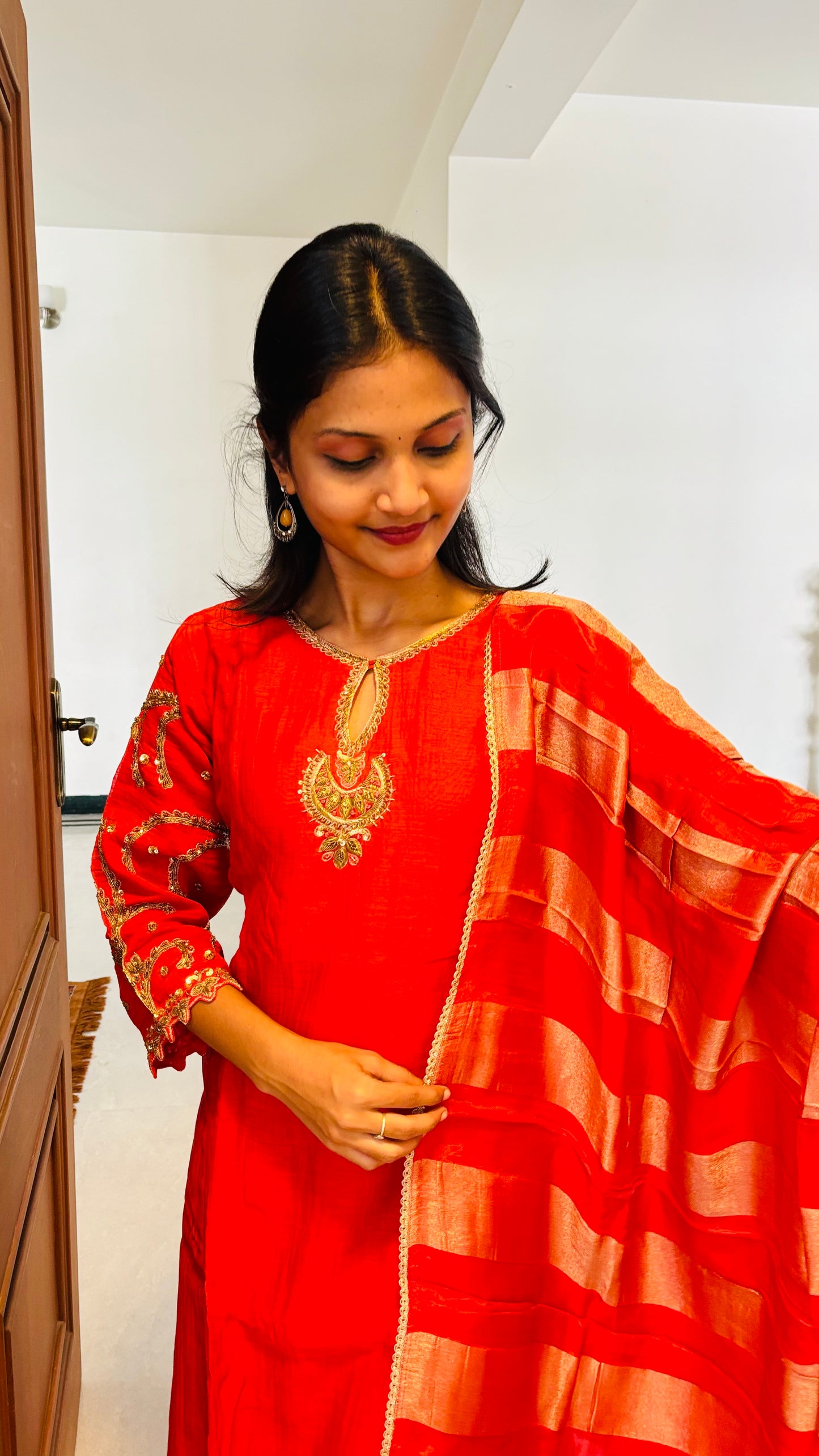 LB0245-II and LB0246-II Red Coloured Salwar Suit Set