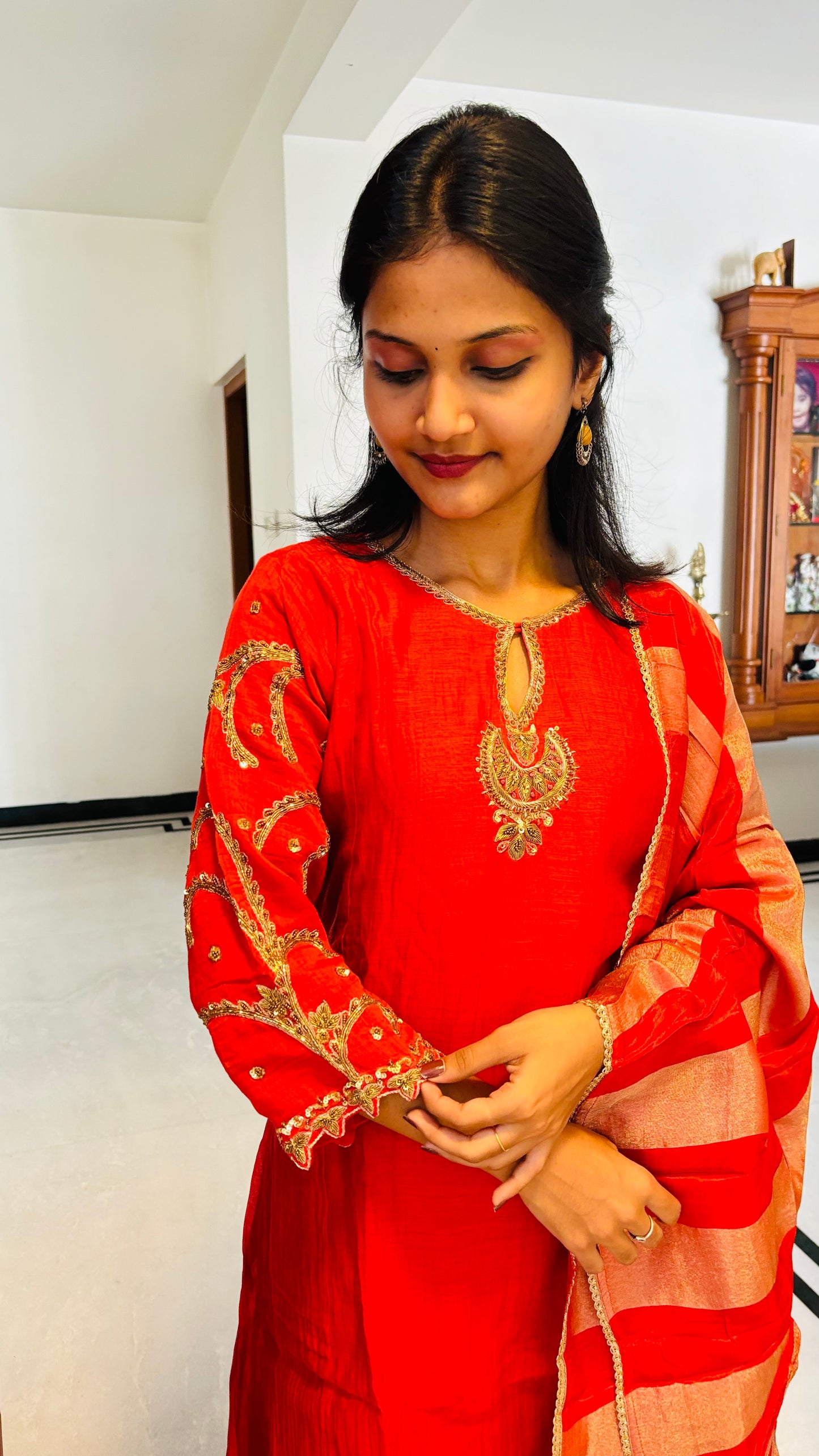 LB0245-II and LB0246-II Red Coloured Salwar Suit Set