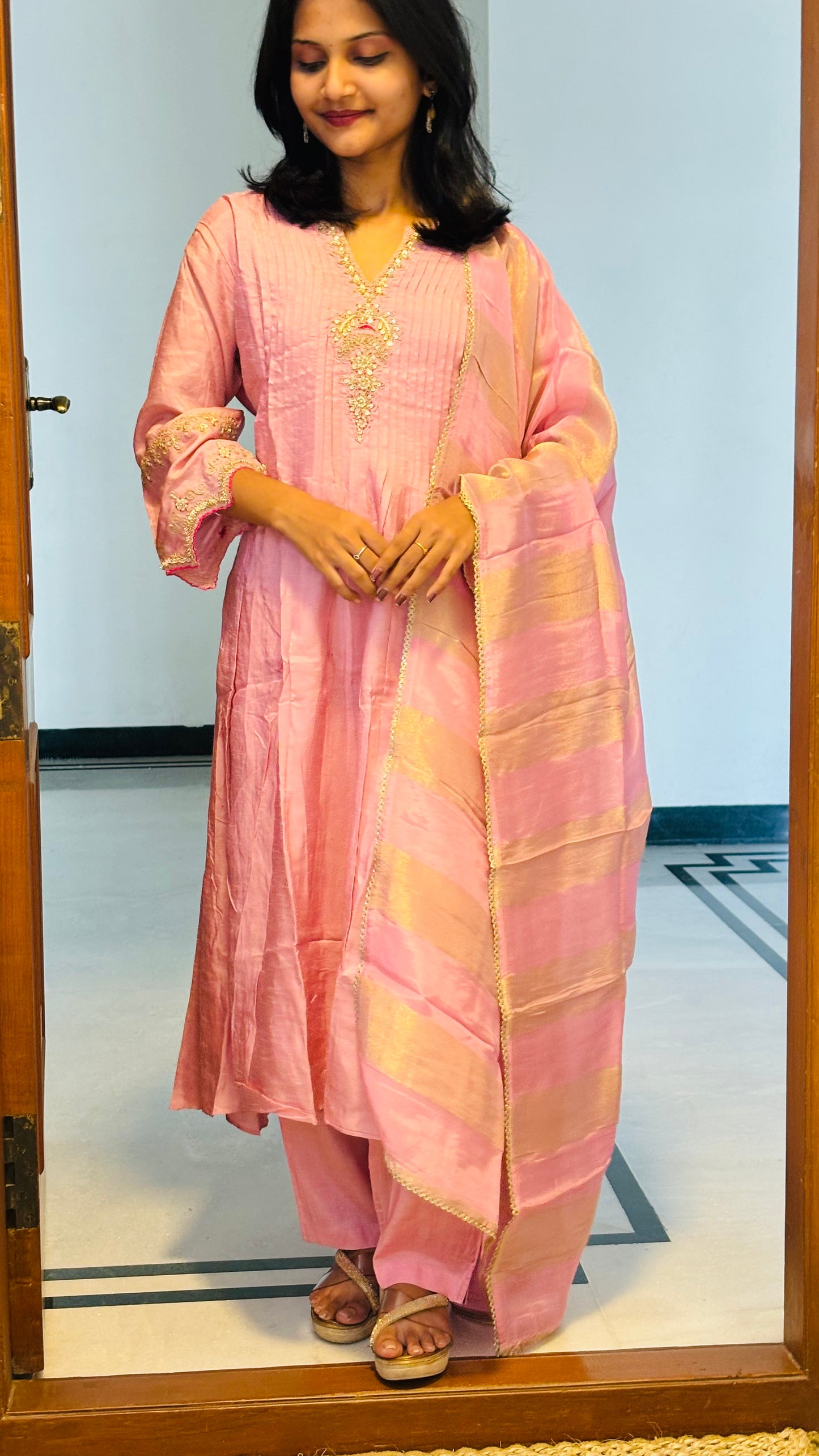 LB0256-II Baby Pink Coloured Salwar Suit Set