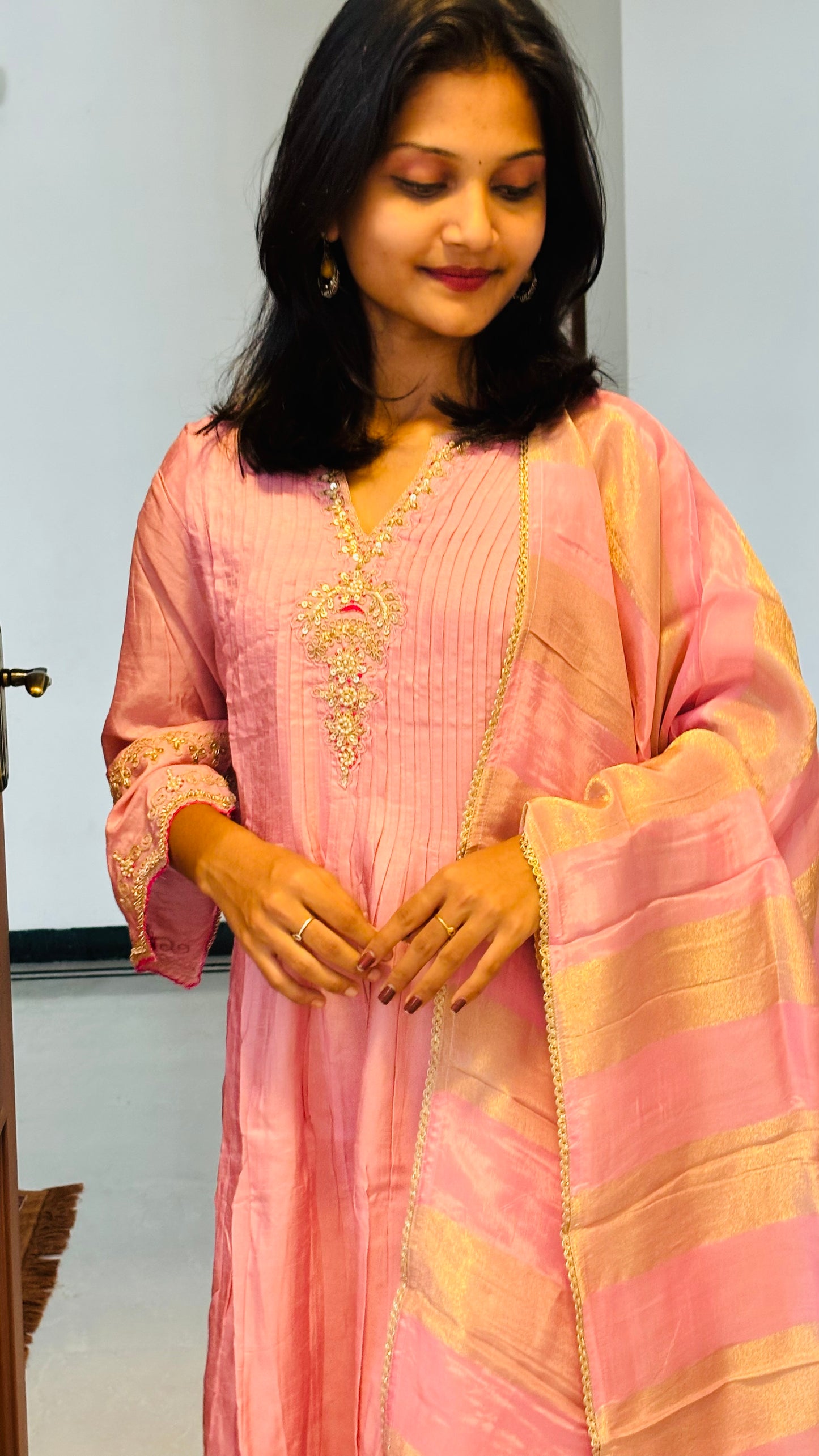 LB0256-II Baby Pink Coloured Salwar Suit Set