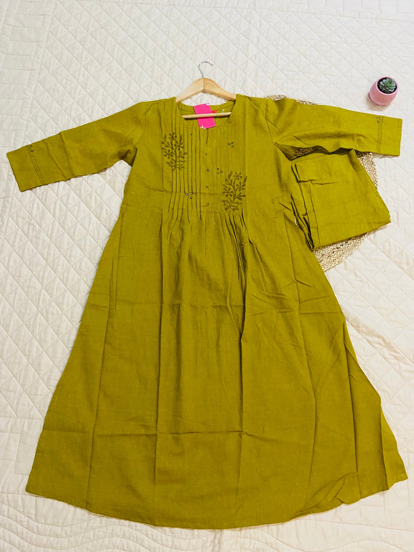 LB0043-Green Coloured Co-ord Set