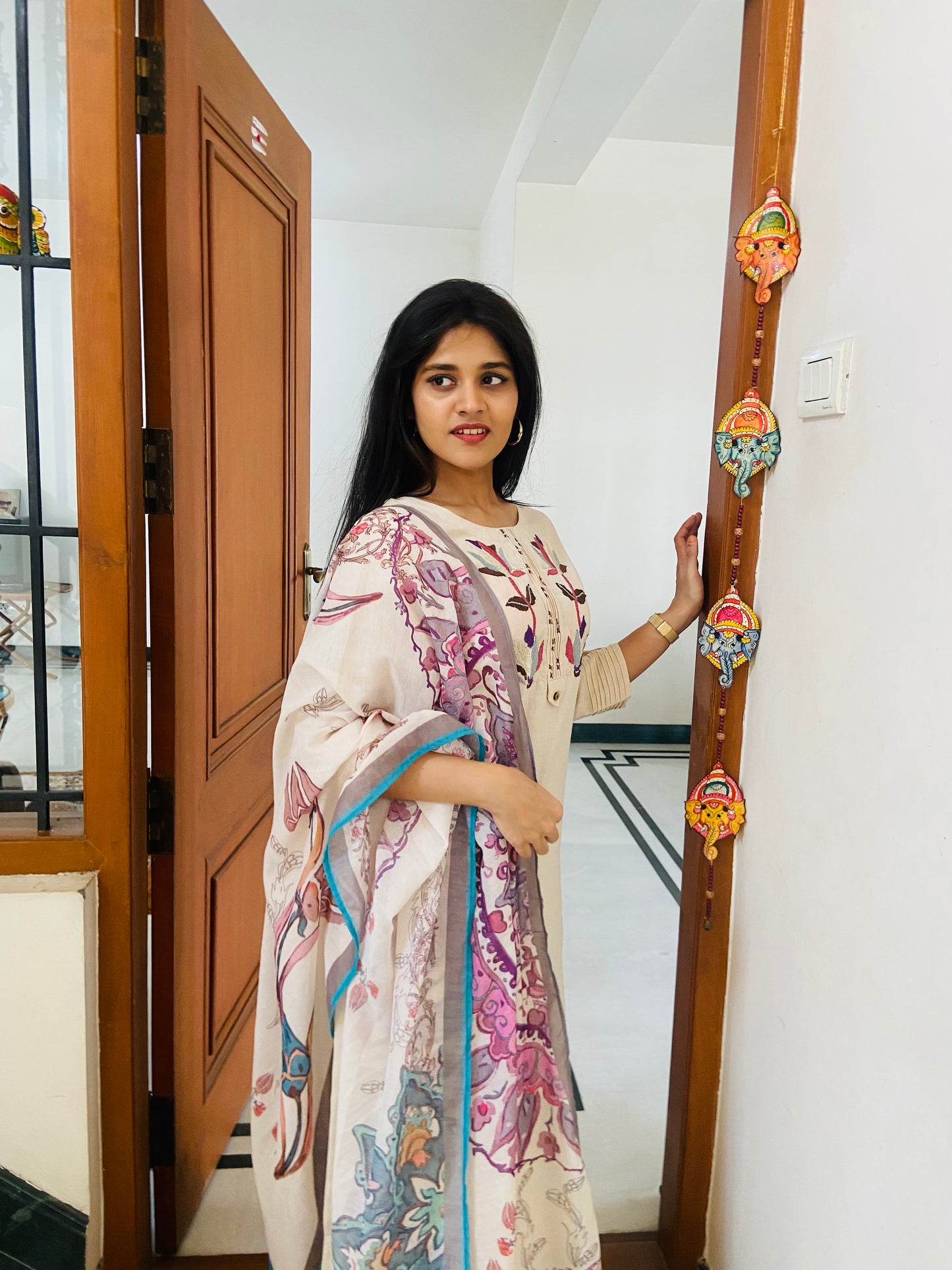 LB0024-White Coloured Salwar Suit Set