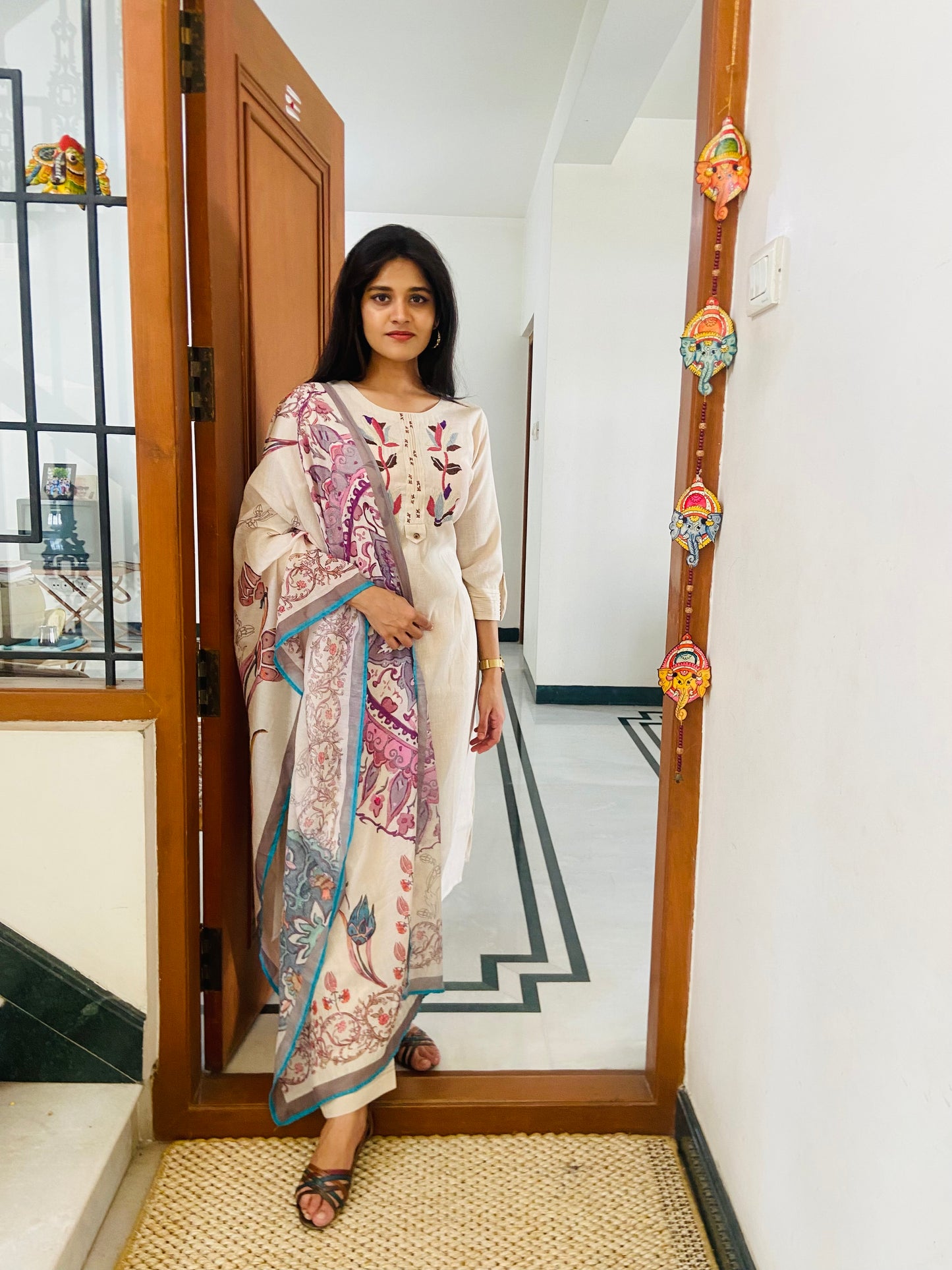 LB0024-White Coloured Salwar Suit Set
