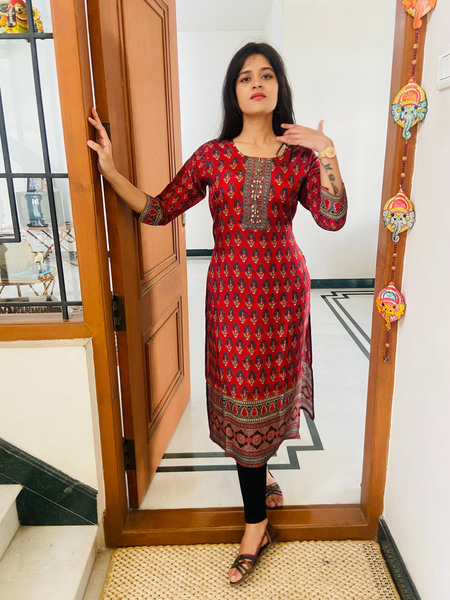 LB0033 -Brown Shaded Sico Silk Kurtha
