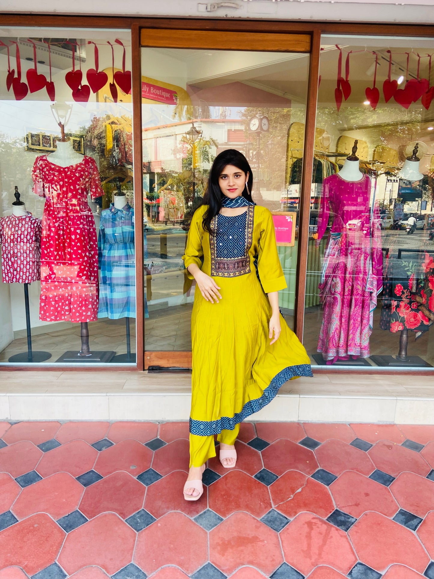 LB0042-Green Coloured Salwar Suit Set