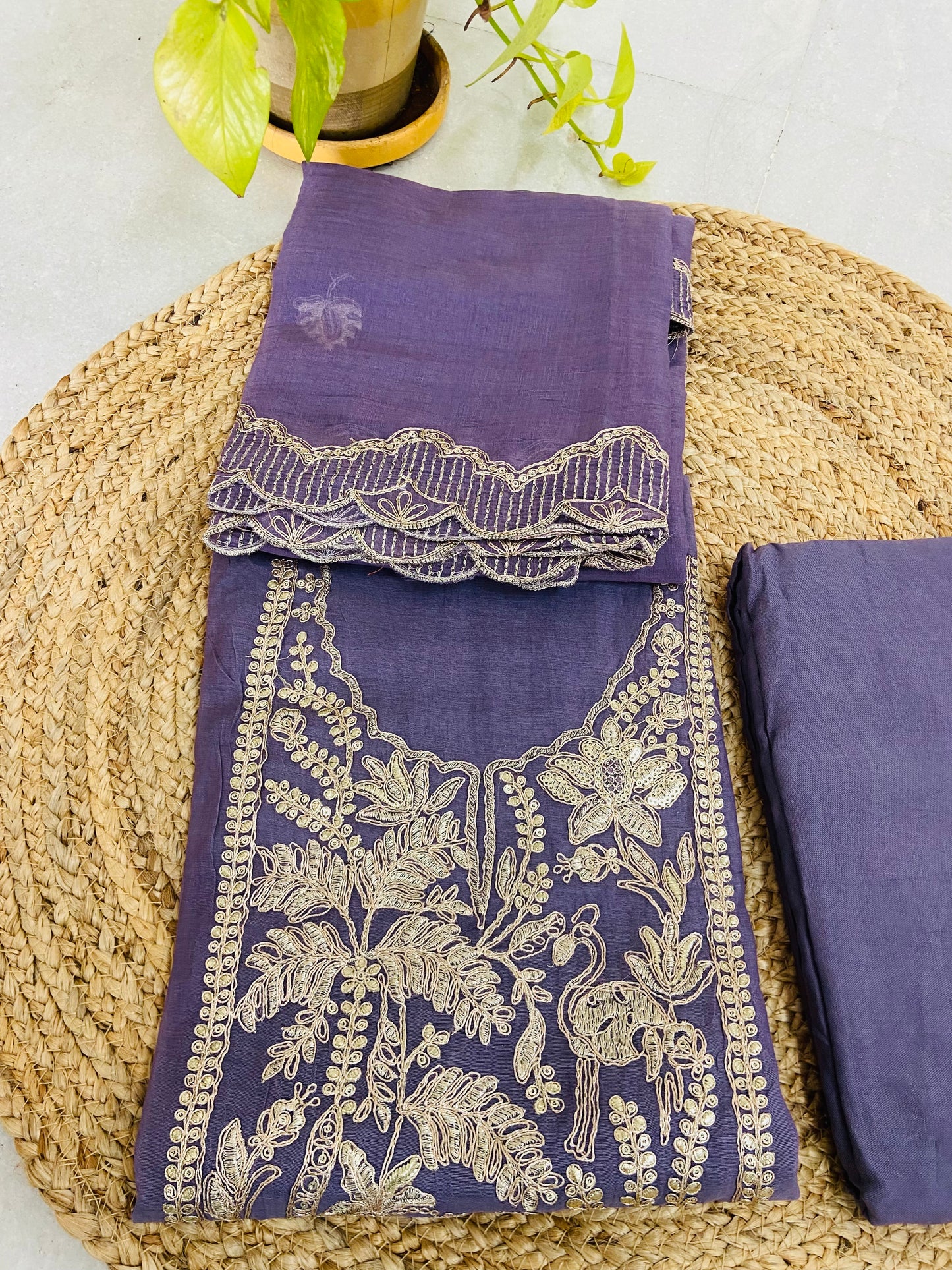 LB0094-ll Lavender Coloured Salwar Suit Set