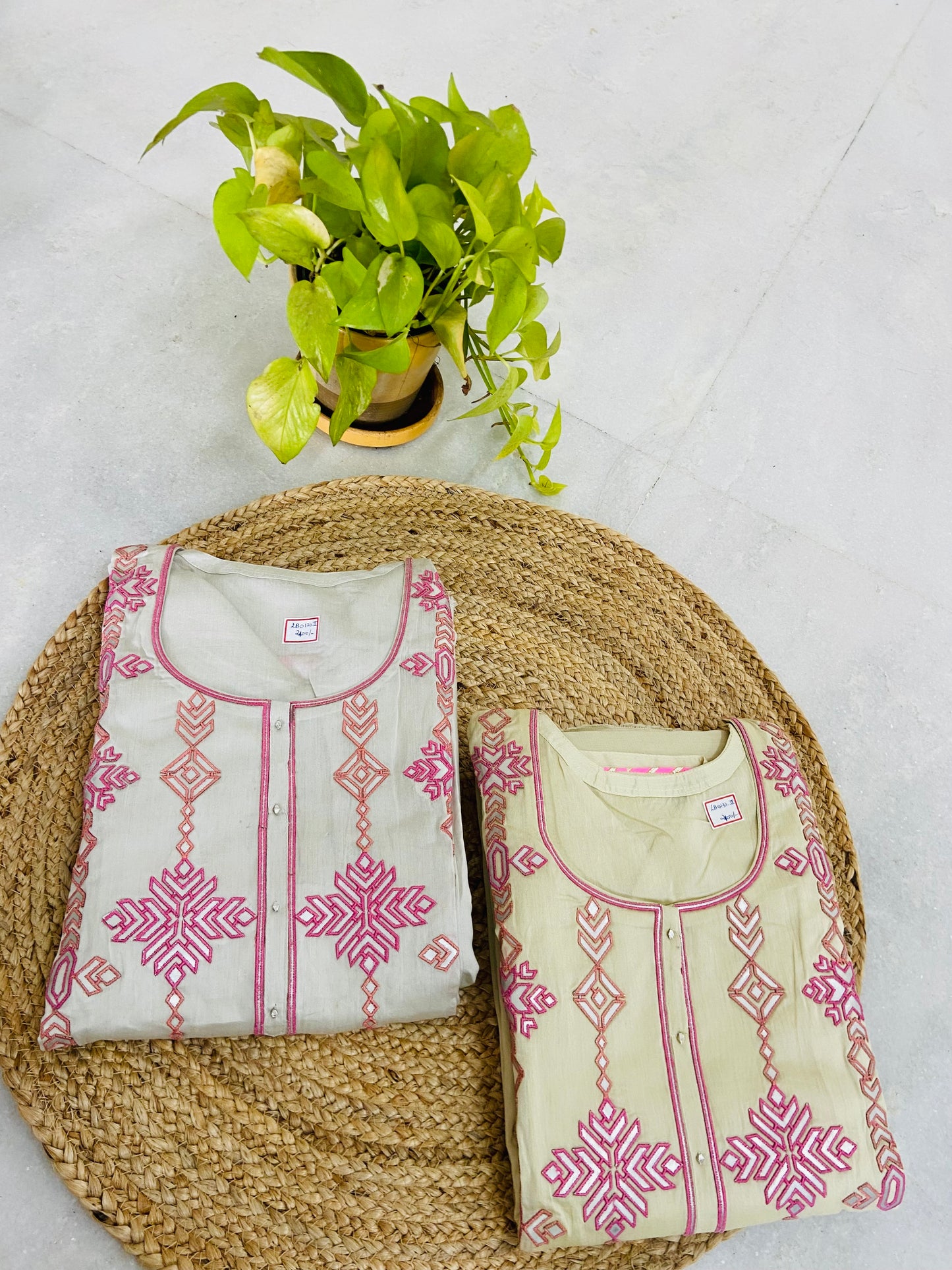 LB0130-II and LB0131-II Pure white and Cream Soft Chanderi Silk