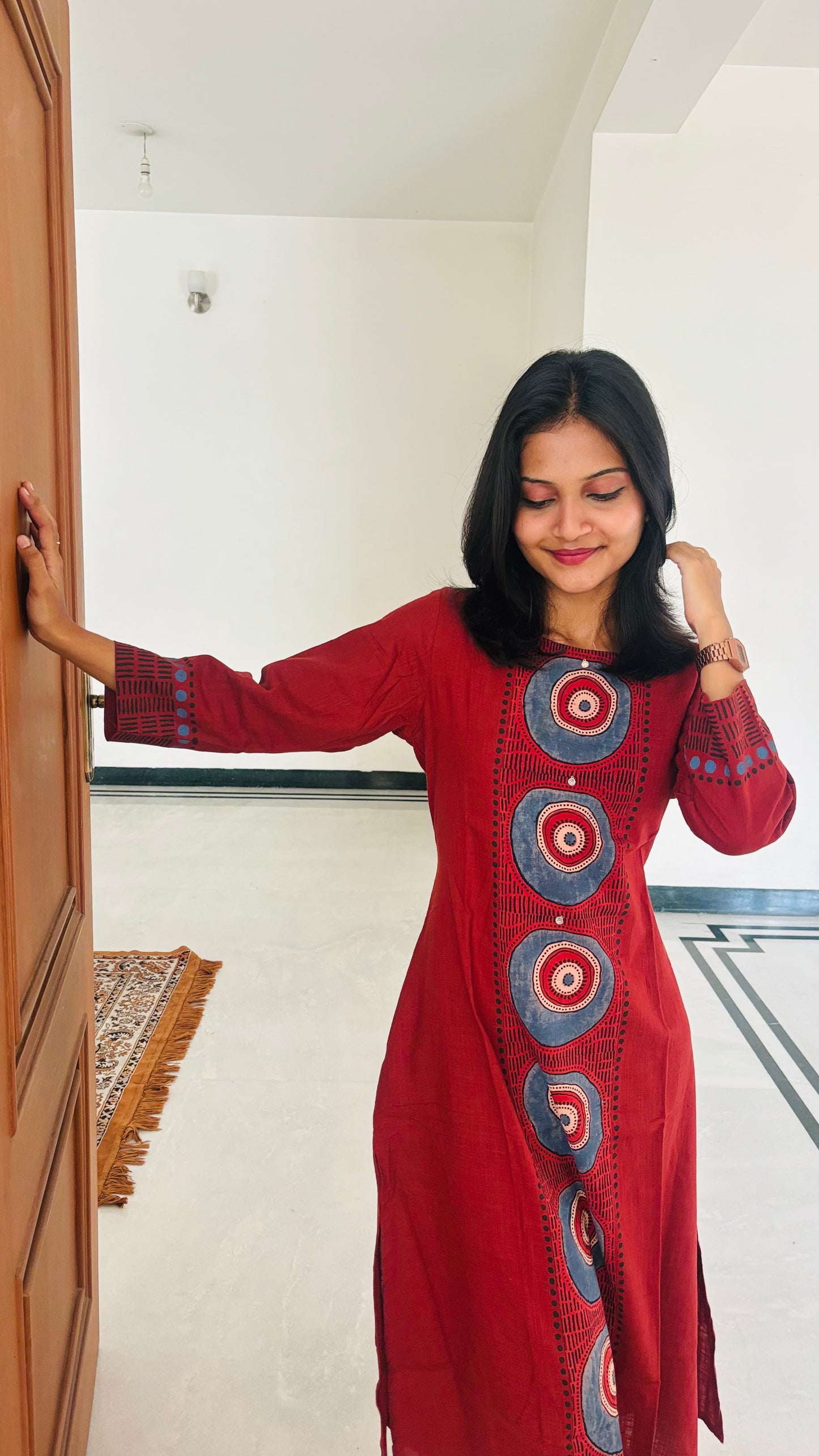 LB0148-II,LB0149-II,LB0150-II,LB0151-II Maroon Coloured Kurtha