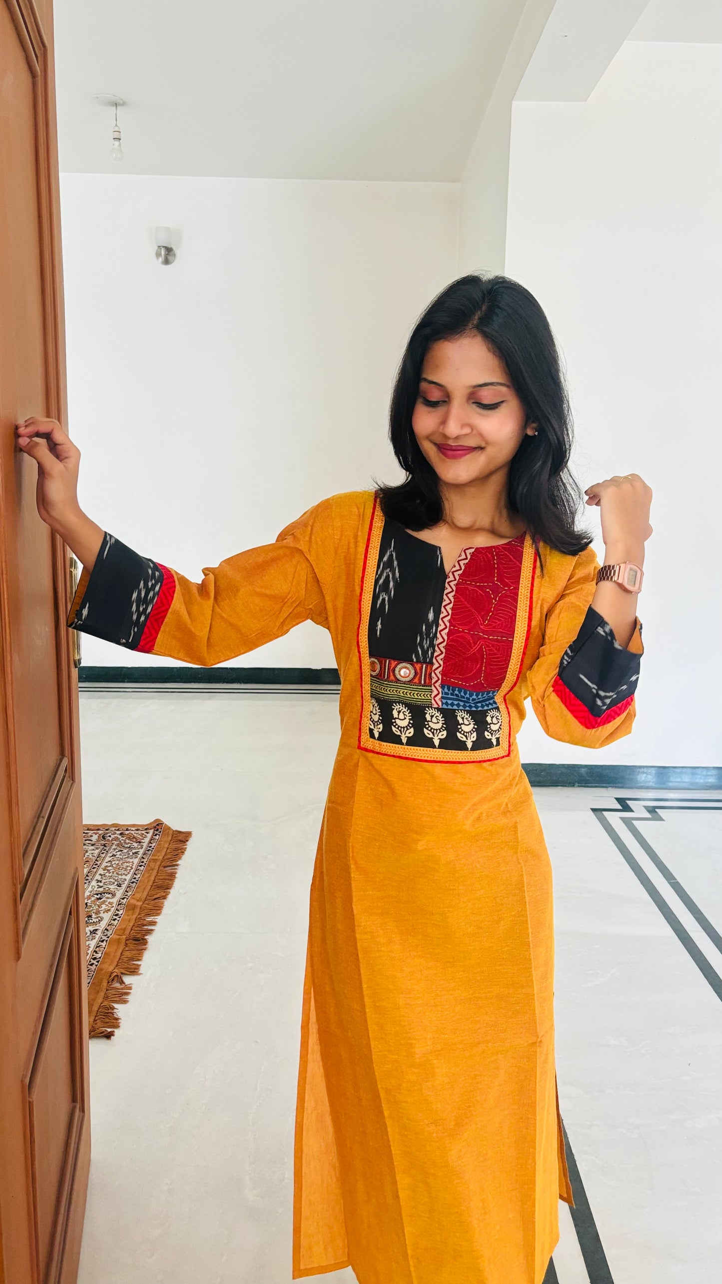 LB0172-II,LB0173-II,LB0174-II Yellow Coloured Kurtha