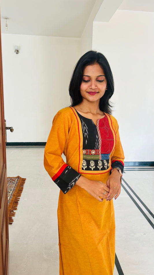 LB0172-II,LB0173-II,LB0174-II Yellow Coloured Kurtha