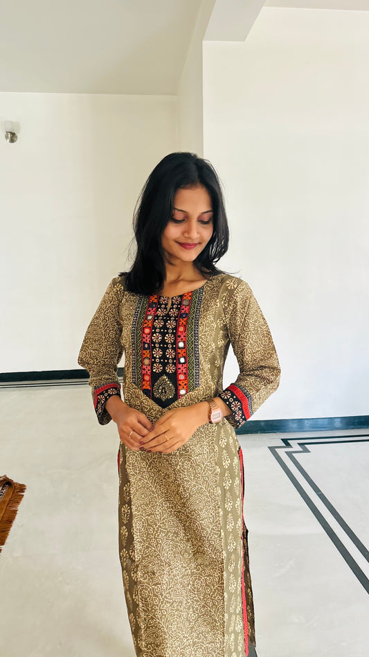 LB0185-II,LB0186-II,LB0187-II Green coloured Kurtha