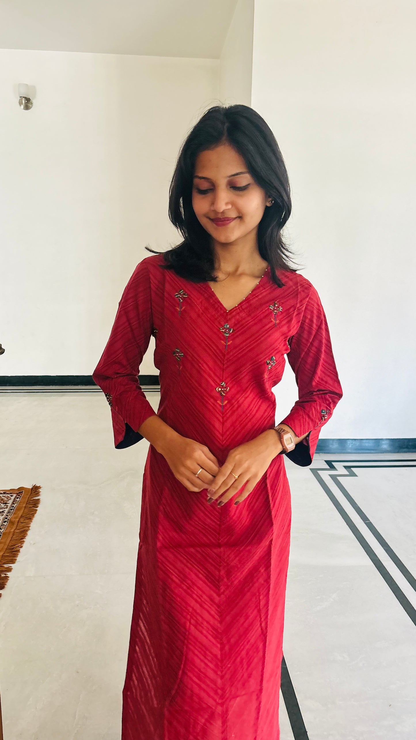 LB0199-II,LB0200-II,LB0201-II,LB0202-II Red Kurtha