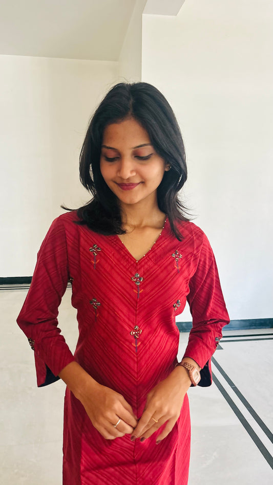 LB0199-II,LB0200-II,LB0201-II,LB0202-II Red Kurtha