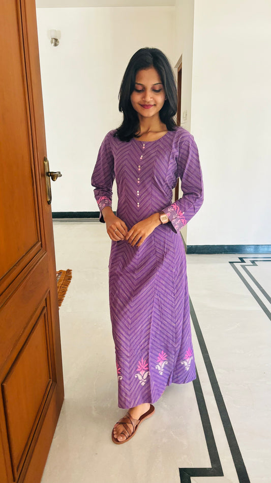 LB0196-II,LB0197-II,LB0198-II Purple Coloured Kurtha