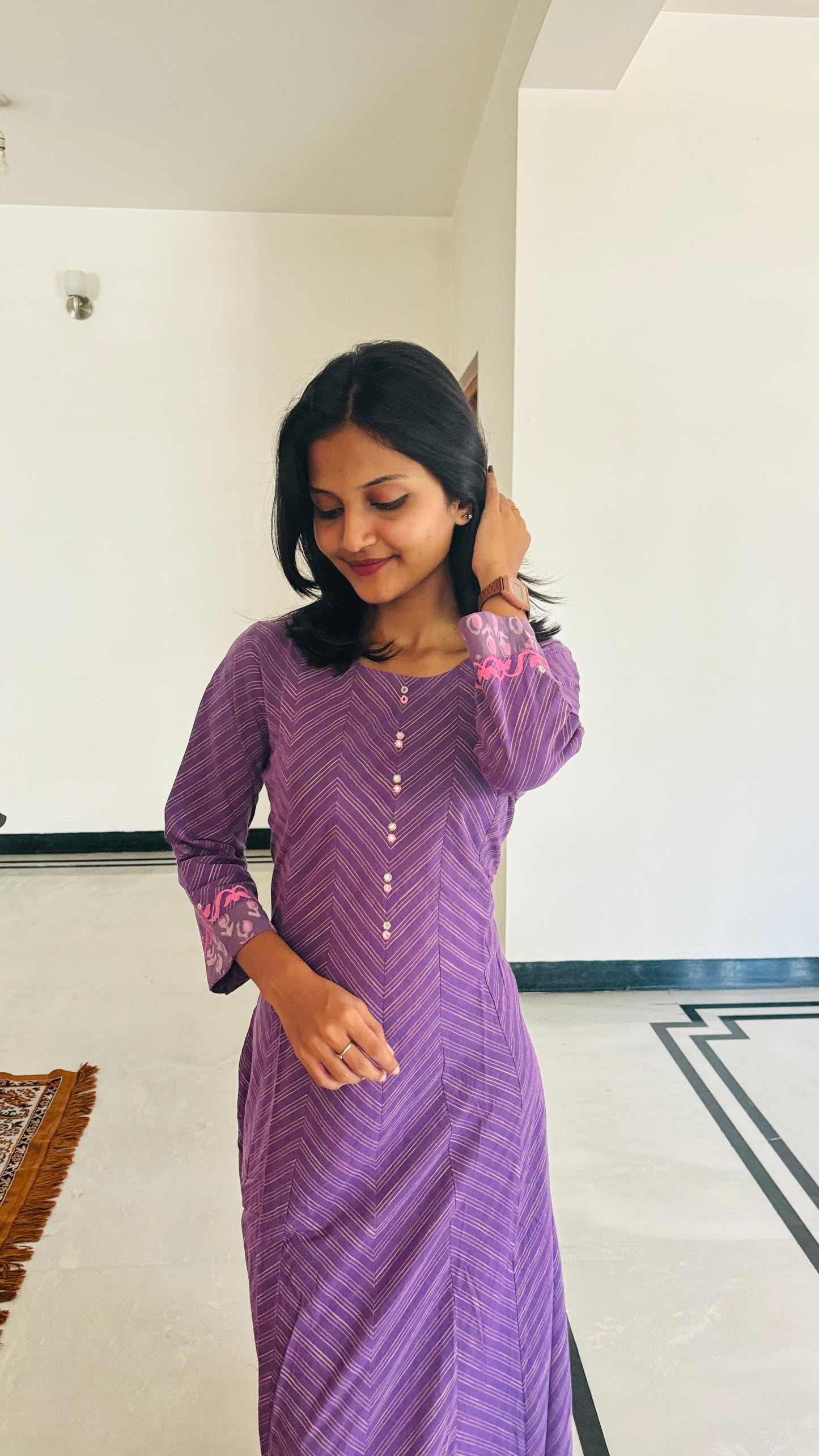 LB0196-II,LB0197-II,LB0198-II Purple Coloured Kurtha