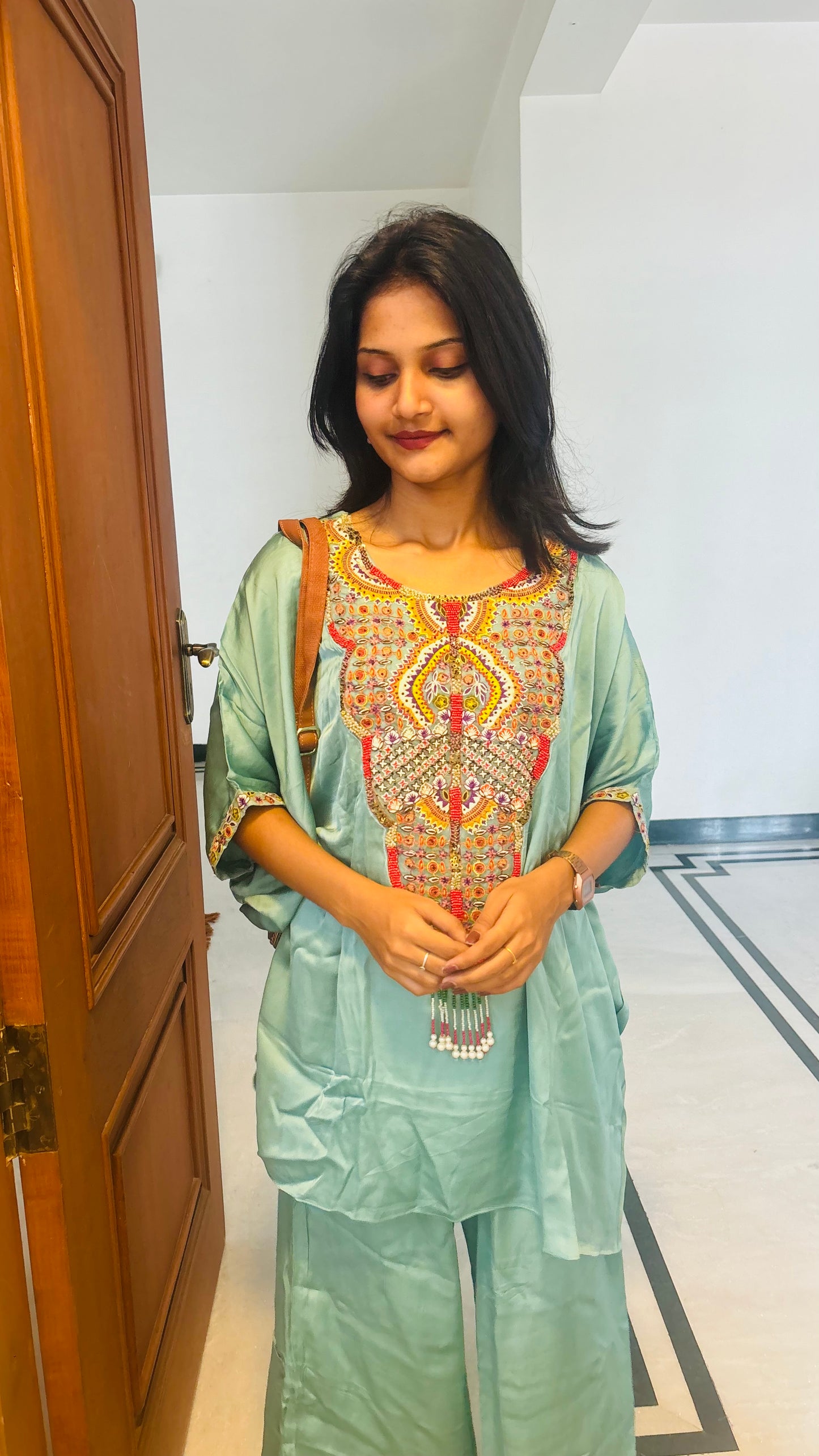 LB0209-II,LB0210-II Blue Coloured Co-ord Set