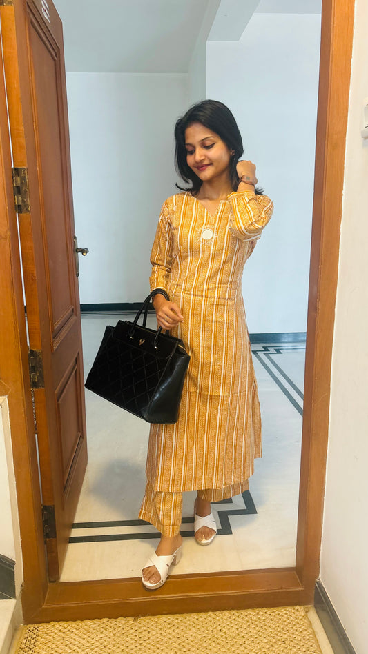 LB0214-II,LB0215-II,LB0216-II,LBO217-II Yellow striped Coord set