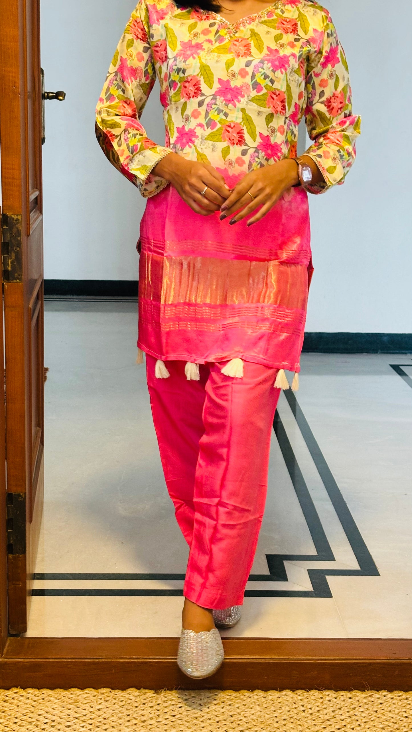 LB0247-II,LB0248-II,LB0249-II Pink Coloured Co-ord Set