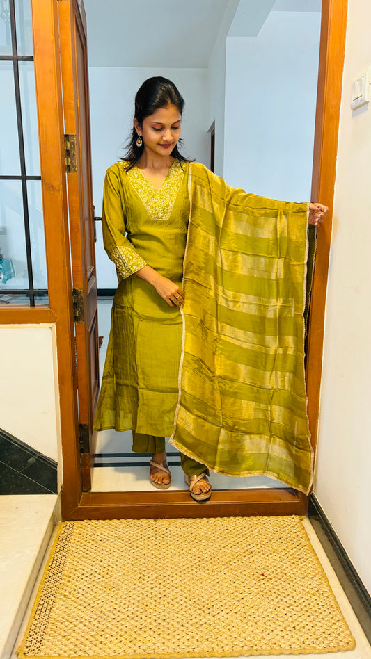 LB0239-II,LB0240-II,LB0241-II Green Coloured Salwar Suit Set