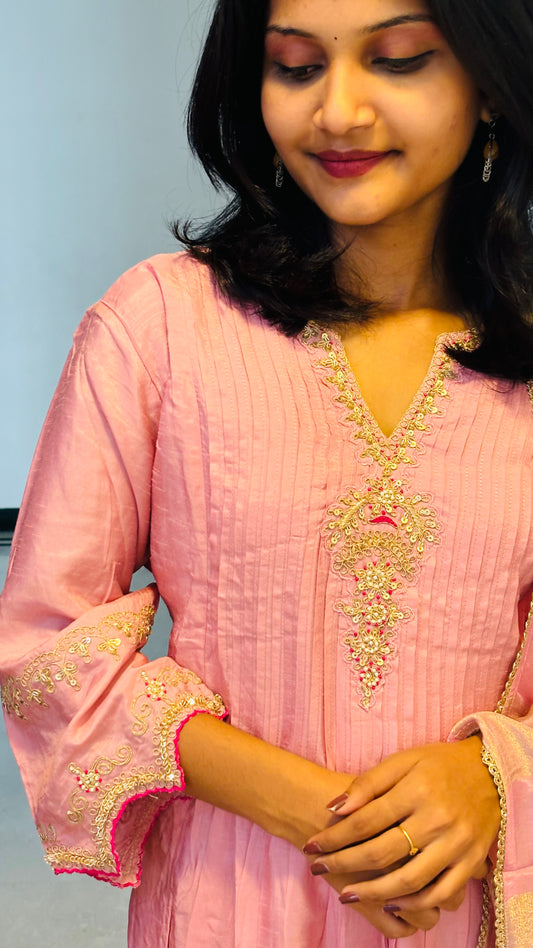 LB0256-II Baby Pink Coloured Salwar Suit Set